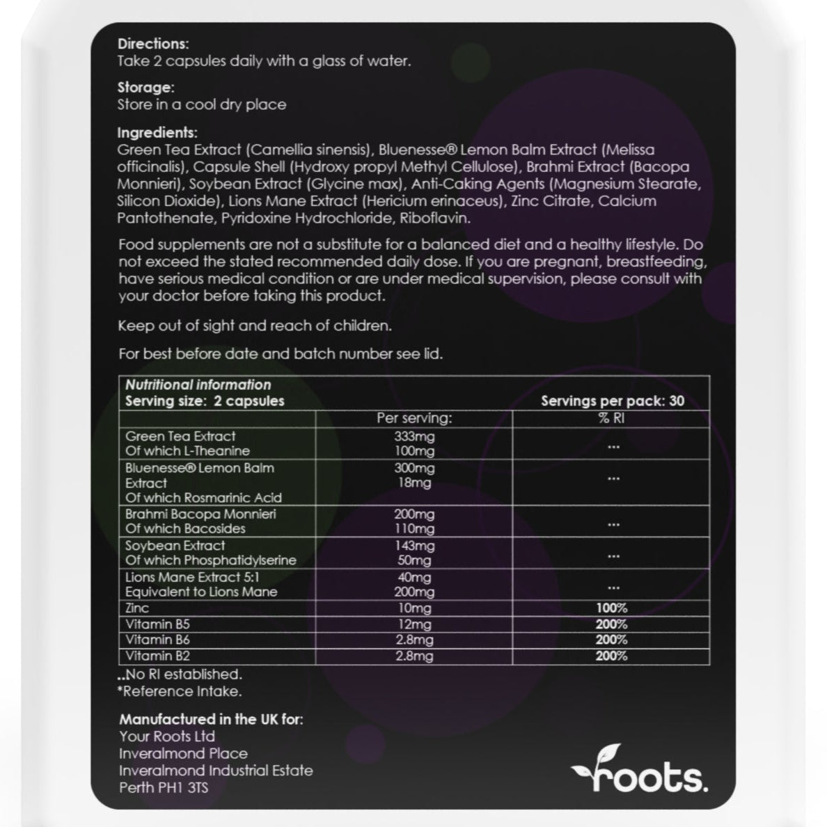 Calm Focus ADHD Supplement - 1 Month Supply